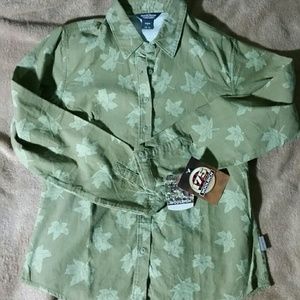 Woolrich leaf print button up shirt